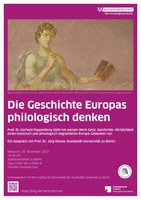 Die Geschichte Europas philologisch denken - Diskussionsveranstaltung mit Gerhard Poppenberg in der StaBi "Unter den Linden" am 29.11.