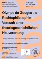 Fonte-Lecture mit Dr. Konstanze Baron am 12. Juli 2023