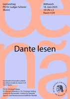 Gastvortrag "Dante lesen" von Ludger Scherer am 18. Juni 2025