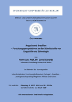 Gastvortrag von David Gerards am 10.12.2024 zu Linguistik und Ethnologie in Angola und Brasilien