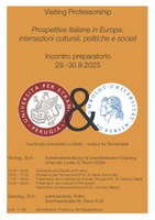 Auftakttreffen zum Gastprofessor_innenprogramm mit der Università per stranieri di Perugia am 29.09.2025