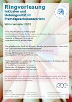 Ringvorlesung: Inklusion und Heterogenität im Fremdsprachenunterricht