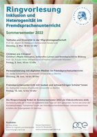 Ringvorlesung: Inklusion und  Heterogenität im  Fremdsprachenunterricht