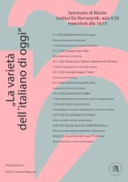 Ringvorlesung: La varietà dell´italiano di oggi