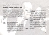 Symposium »El Aleph« – Übertragene Liebe am 09. Juli