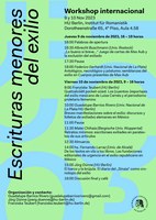 "Escrituras menores del exilio": Workshop zu Exilliteratur in Mexiko am 9./10. November 2023