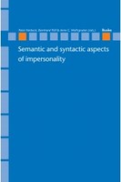 Herausgeberschaft: Semantic and syntactic  aspects of impersonality